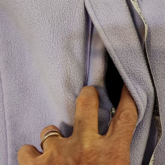 L.L. Bean Women's Size M Softshell Jacket  Full Zip Front Lilac Nylon/Spandex - Picture 7 of 9